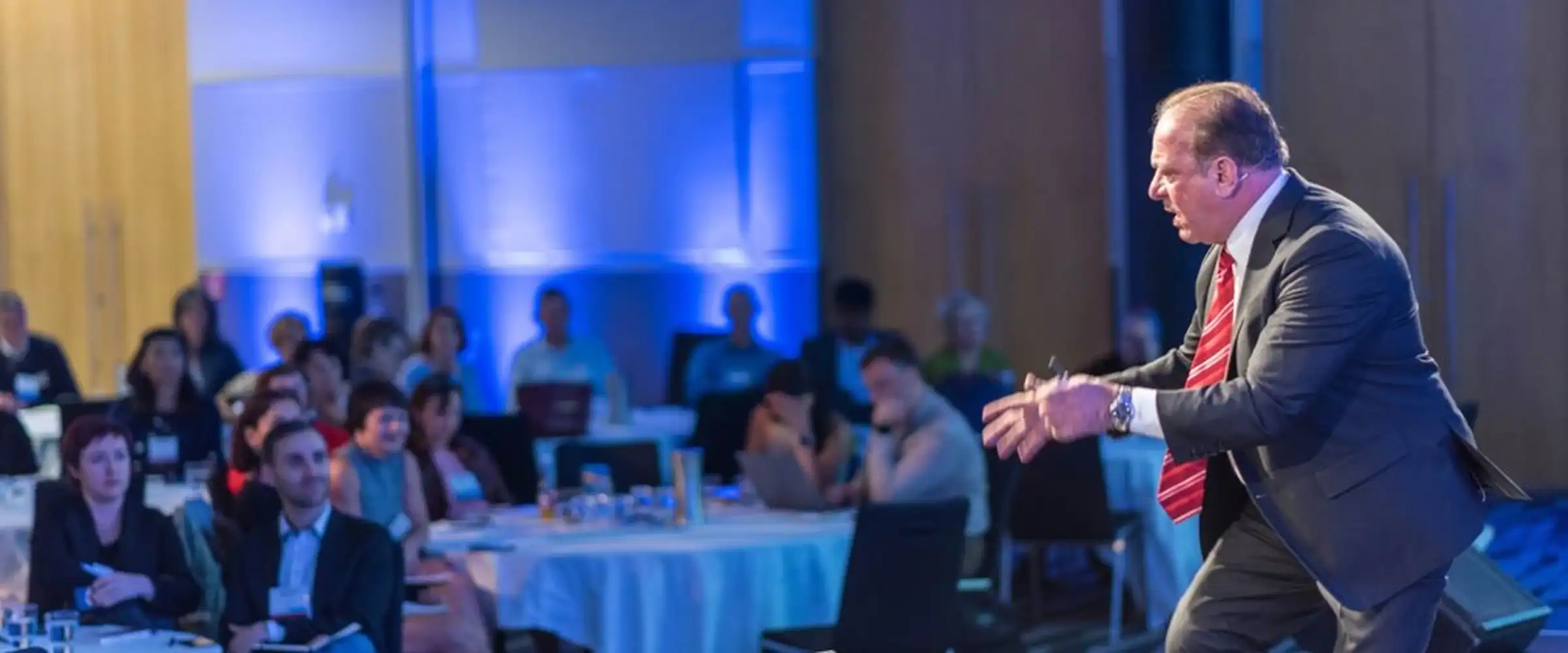 Dr. Rick Goodman adaptability keynote speaker presenting to a corporate audience