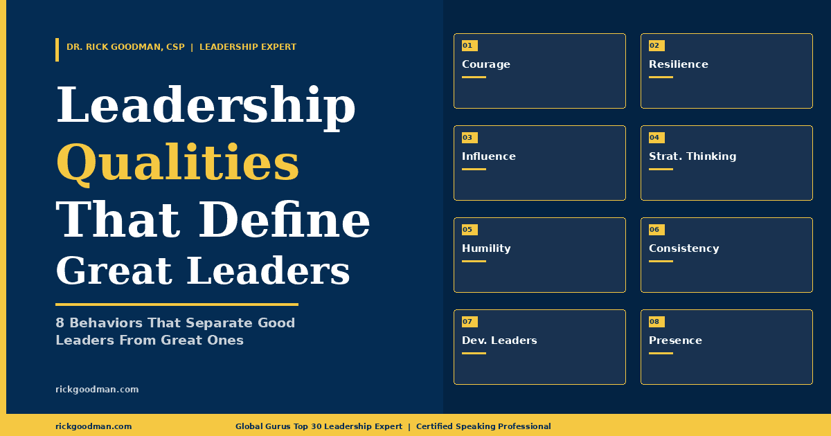 Leadership Qualities of Great Leaders | Dr. Rick Goodman