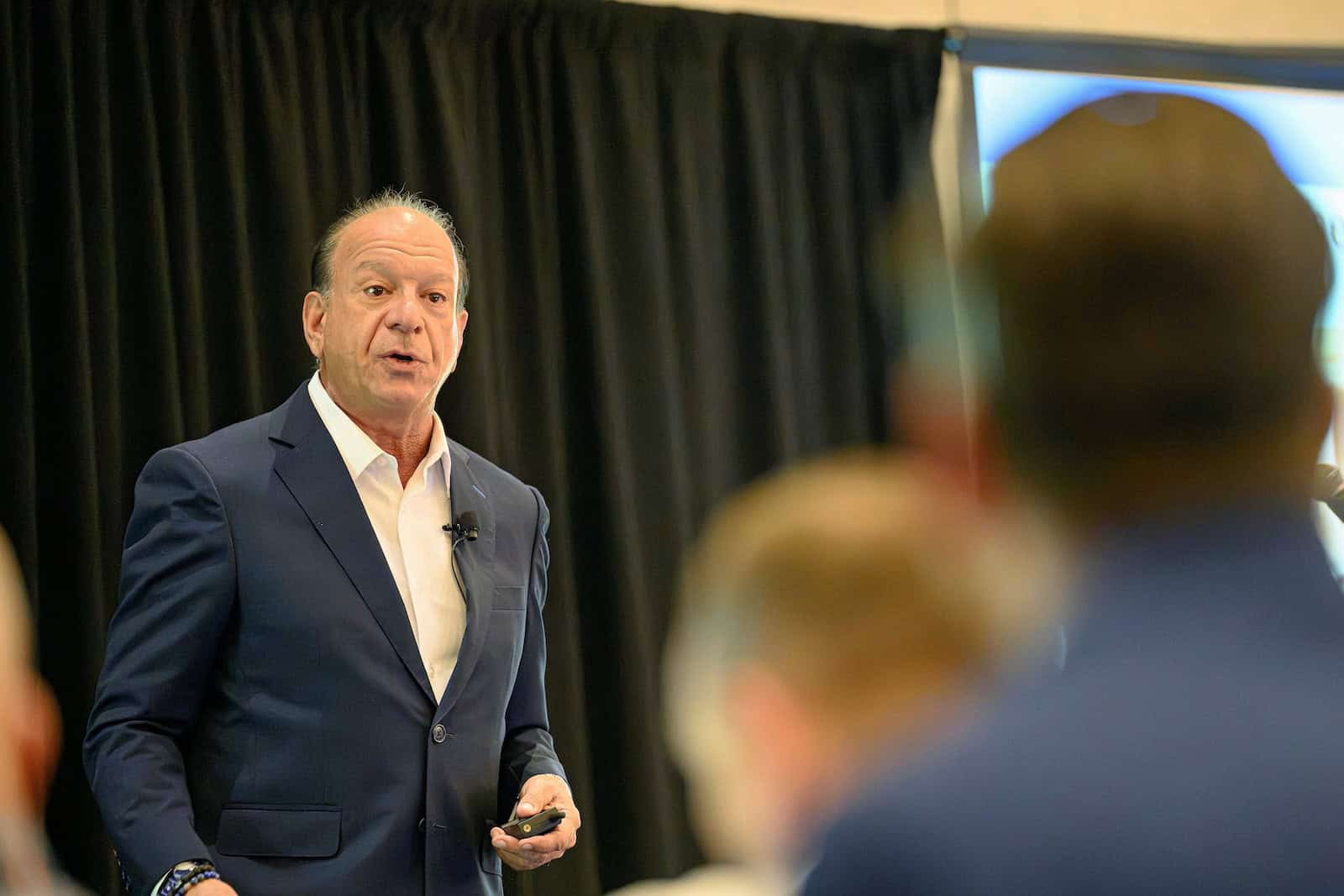 Rick Goodman, motivational speaker, addressing an audience